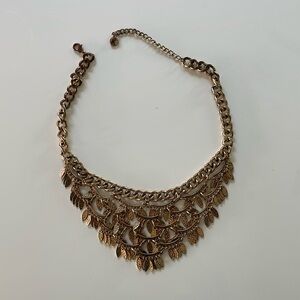 Gold cascading necklace
